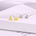 wholesale S925 Sterling Silver Three Ball Stud Earrings, Small Dot Spiral Cartilage Piercing, Cross-border Supply-0-3