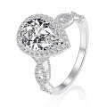 wholesale S925 Metal, Shipei Jewelry High-End Radiant Cut 8*12 Simulated Diamond Ring with 2 Carat Main Stone Set-0-3