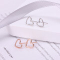 wholesale S925 Sterling Silver Romad New Hollow Sweet Heart Stud Earrings, Simple Korean Style-0-2