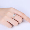 wholesale S925 Sterling Silver 1-Carat Moissanite New Slim Waist Ring for Women-0-2