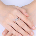 wholesale S925 Sterling Silver 1-Carat Moissanite New Slim Waist Ring for Women-0-3