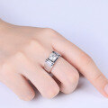 wholesale S925 Sterling Silver Wide Band 1ct Moissanite Diamond Bold Men's Ring Engagement Jewelry Direct Factory-0-2