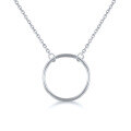 wholesale S925 Sterling Silver Cross-Border Bestseller, 10mm Geometric Circle Pendant Minimalist Necklace-0-6