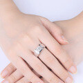wholesale S925 Sterling Silver Wide Band 1ct Moissanite Diamond Bold Men's Ring Engagement Jewelry Direct Factory-0-3
