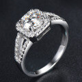 wholesale S925 Sterling Silver, Popular in Europe and America, D Color High Brilliance Moissanite Diamond Ring for Women, Proposal Ring, Jewelry Wholesale from Manufacturer-0-5