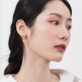 wholesale 10K Gold Plated S925 Sterling Silver Japanese & Korean Light Luxury Vintage Pearl Earrings for Women, Fashion OL Earrings, Dropshipping-0-1