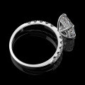 wholesale 925 Silver Shipei Jewelry New 3ct High Carbon Diamond Ring for Women, Fat Square 8*9mm with Ornate Round Pointed Bottom-0-1