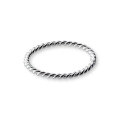wholesale S925 silver personalized twisted single ring, INS minimalist braided versatile Korean-style slim index finger bare ring accessory J6471-0-4