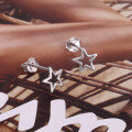 wholesale Sterling Silver Hollow Five-point Star Sweet Star-shaped Earrings, Korean Version-0-5