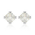 wholesale 925 Silver 25 Carat Princess Cut 8*8Ins Style Exquisite High Carbon Diamond Earrings for Women, Same as Shipei Jewelry Live Broadcast-0-4