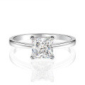wholesale 925 Silver Shepell Jewelry New 15ct High Carbon Diamond Ring 6*6 Princess Square Ice Flower Cut Simulated Diamond Ring for Women-0-5