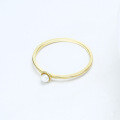 wholesale 9K Gold Ultra-Minimalist Japanese Light Luxury Inlaid Natural Freshwater Pearl Slim Versatile Stackable Ring for Women, Gift-0-3