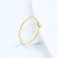 wholesale 9K Gold Ultra-Minimalist Japanese Light Luxury Inlaid Natural Freshwater Pearl Slim Versatile Stackable Ring for Women, Gift-0-2