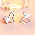 wholesale S925 Sterling Silver Hot-Selling Cross-Border Original New European and American Hollow Minimalist Butterfly Ear Studs for Women Drop Shipping Wholesale Ear Jewelry-0-1