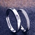 wholesale S925 Silver minimalist romantic open adjustable couple rings pair for him and her jewelry wholesale-0-12