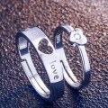 wholesale S925 Silver minimalist romantic open adjustable couple rings pair for him and her jewelry wholesale-0-15
