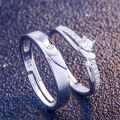wholesale S925 Silver minimalist romantic open adjustable couple rings pair for him and her jewelry wholesale-0-13