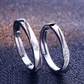 wholesale S925 Silver minimalist romantic open adjustable couple rings pair for him and her jewelry wholesale-0-20