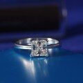 wholesale 925 Silver Shepell Jewelry New 15ct High Carbon Diamond Ring 6*6 Princess Square Ice Flower Cut Simulated Diamond Ring for Women-0-2