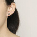 wholesale S925 sterling silver minimalist cross-border round ball stud earrings 8mm wholesale manufacturer dropshipping-0-3