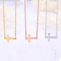 wholesale S925 Sterling Silver Cross Pendant Necklace for Women, Korean and Japanese, Wholesale Supplier for European and American Jewelry-0-2