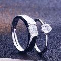 wholesale S925 Silver minimalist romantic open adjustable couple rings pair for him and her jewelry wholesale-0-7