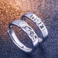 wholesale S925 Silver minimalist romantic open adjustable couple rings pair for him and her jewelry wholesale-0-16