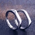 wholesale S925 Silver minimalist romantic open adjustable couple rings pair for him and her jewelry wholesale-0-21