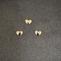 wholesale 9K AU375 Gold Wholesale Department in Korea, Simple and Cute Student Stud Earrings in Plump Heart Shape-0-0