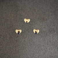 wholesale 9K AU375 Gold Wholesale Department in Korea, Simple and Cute Student Stud Earrings in Plump Heart Shape-Single 9K a price