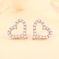 wholesale S925 Sterling Silver Creative New Style Love Ear Studs Korean Trend Earrings for Women Rose Gold Temperament Ear Accessories Wholesale-0-1