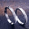 wholesale S925 Silver minimalist romantic open adjustable couple rings pair for him and her jewelry wholesale-0-9