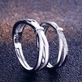 wholesale S925 Silver minimalist romantic open adjustable couple rings pair for him and her jewelry wholesale-0-23