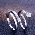wholesale S925 Silver minimalist romantic open adjustable couple rings pair for him and her jewelry wholesale-0-24