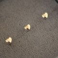 wholesale 9K AU375 Gold Wholesale Department in Korea, Simple and Cute Student Stud Earrings in Plump Heart Shape-0-3
