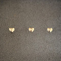 wholesale 9K AU375 Gold Wholesale Department in Korea, Simple and Cute Student Stud Earrings in Plump Heart Shape-0-1