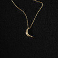wholesale Metal Material AU375, Wholesale In-Stock New 9K Gold Moon-Shaped Pendant Korean Exquisite Jewelry-0-2