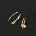 wholesale 9K solid gold minimalist versatile fine matching couple's tail ring joint ring cool breeze fashion retro-0-1
