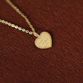 wholesale 9K Solid Gold Love Heart I Love You Gold Coin Necklace Pendant for Girlfriend-0-1