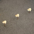 wholesale 9K AU375 Gold Wholesale Department in Korea, Simple and Cute Student Stud Earrings in Plump Heart Shape-0-2