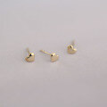 wholesale 9K AU375 Gold Wholesale Department in Korea, Simple and Cute Student Stud Earrings in Plump Heart Shape-0-4
