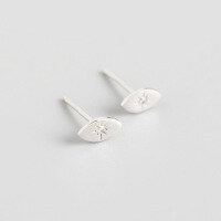 wholesale 925 Sterling Silver Geometric Studs Earrings For Women-Platinum 925 silver