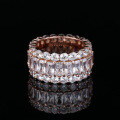 wholesale High-end Jewelry, Sterling Silver, Simulated Diamond Zircon Fire Gemstone Ring for Women, Elegant Micro-Paved Zircon Band-0-2