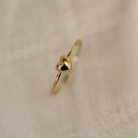 wholesale 9K Gold Lovely Heart-shaped Thin Ring for Women, a Gift-12#
