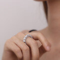 wholesale 925 Sterling Silver Zircon Minimalist Creative Rope Ring Design Exquisite Craftsmanship Factory Direct-0-3