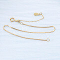 wholesale 9K Gold Plain Gold Bracelet Box Chain Cross Engraved Chain Adjustable Yili Jewelry Wholesale-0-2