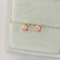 wholesale 9K Gold Plated Zircon Diamond Rhinestone Geometric Korean Style Elegant Popular Women's Earrings-0-1