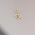 wholesale 9K Gold Zircon Snowflake Exquisite Mini Korean Japanese Stud Earrings Popular Holiday Elegant Girl-0-0