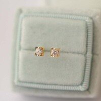 wholesale 9K Gold Plated Zircon Diamond Rhinestone Geometric Korean Style Elegant Popular Women's Earrings-9K per piece