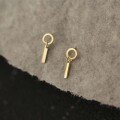 wholesale 9K Gold Minimalist Geometric Circle Small Straight Stick Shiny Ultra Mini Ear Studs-0-1